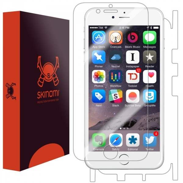 Skinomi - Pellicola protettiva flessibile per iPhone 6 TechSkin (fronte/retro)