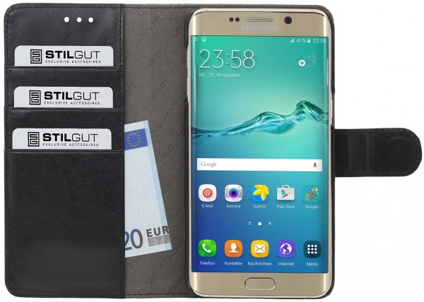 StilGut - Cover Galaxy S6 edge+ Talis con tasca per carte