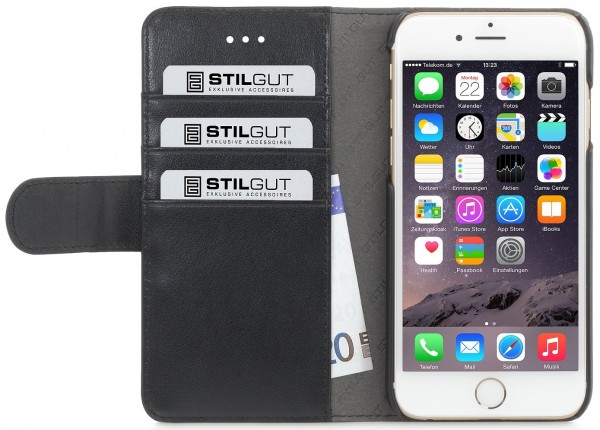 StilGut - Cover iPhone 6s Plus Talis con tasca per carte e linguetta