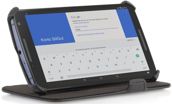 StilGut - Handyhülle für Google Nexus 6 mit Standfunktion