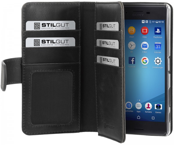 StilGut - Custodia Sony Xperia X Talis XL con tasca per carte