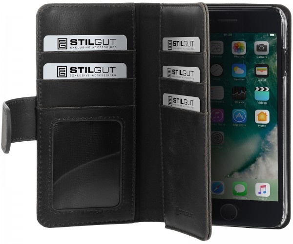 StilGut - Custodia iPhone 7 Talis XL con tasca per carte