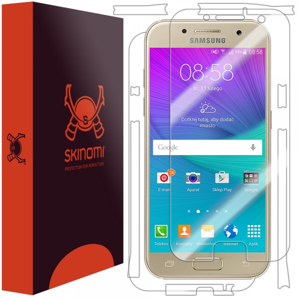 Skinomi - Pellicola protettiva Samsung Galaxy A3 (2017) Full Body