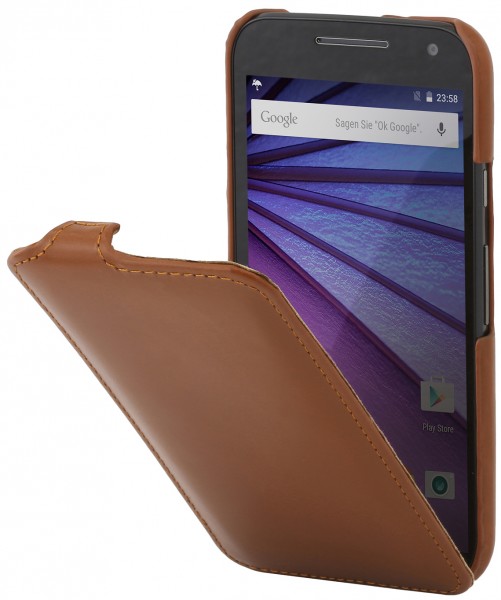 StilGut - Handyhülle für Motorola Moto G (3. Gen.) „UltraSlim“ aus Leder