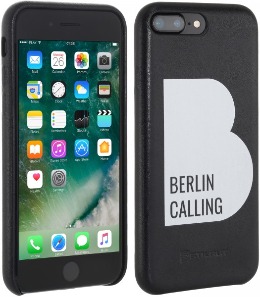 StilGut - Cover iPhone 7 Plus Berlin Calling in pelle - Like Berlin Edition
