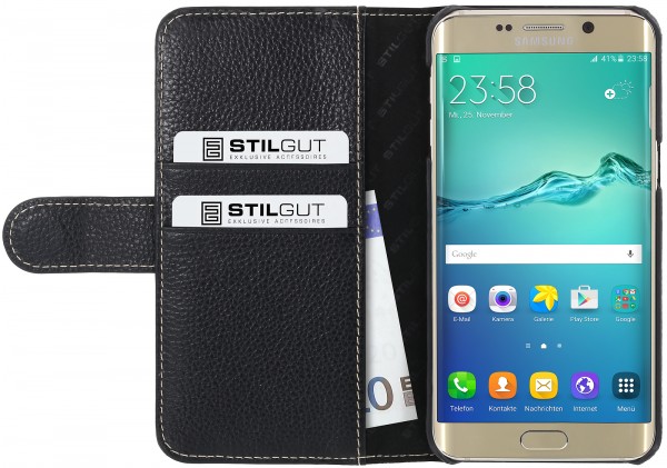 StilGut - Custodia Samsung Galaxy S6 edge+ Talis con tasca per carte
