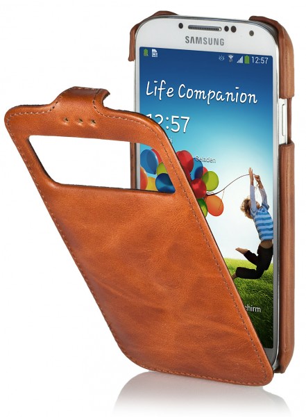 StilGut - Custodia Galaxy S4 con finestra chiamate