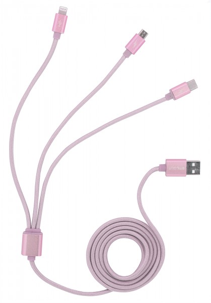 StilGut - Cavo ricarica Magic Trio (USB C, Lightning, Micro-USB)