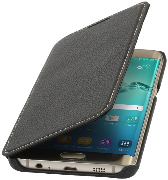 StilGut - Cover Galaxy S6 edge+ Book Type senza clip in pelle