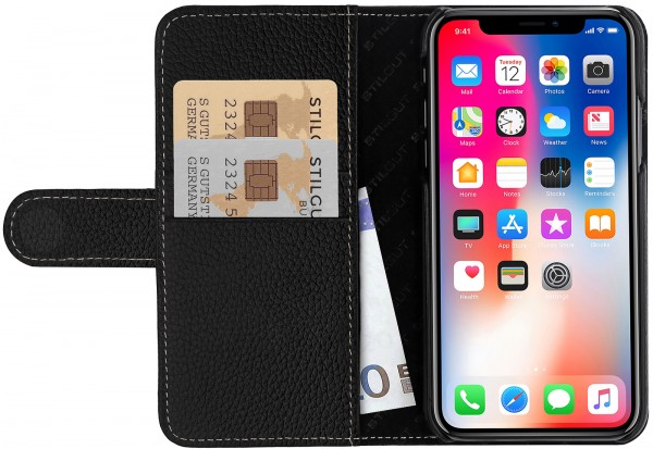 StilGut - Custodia iPhone X Talis con tasca per carte