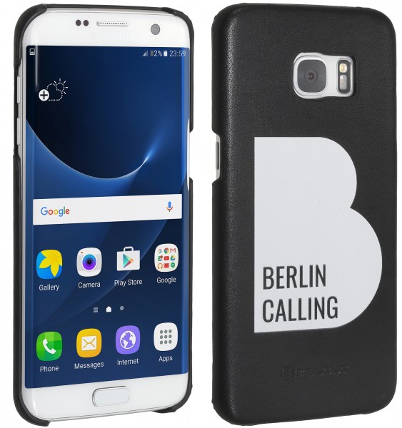 StilGut - Cover Samsung Galaxy S7 edge Berlin Calling in pelle - Like Berlin Edition