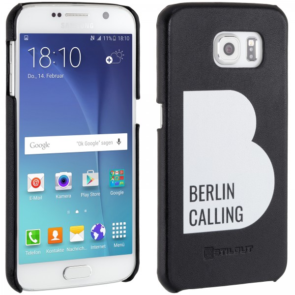StilGut - Cover Samsung Galaxy S6 Berlin Calling in pelle - Like Berlin Edition