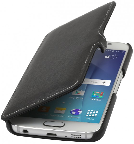 StilGut - Cover Samsung Galaxy S6 Book Type in pelle con clip