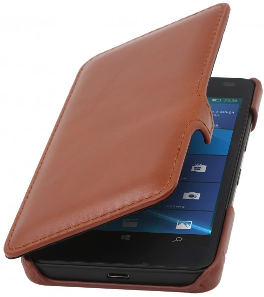 StilGut - Lumia 550 Tasche Book Type aus Leder mit Clip